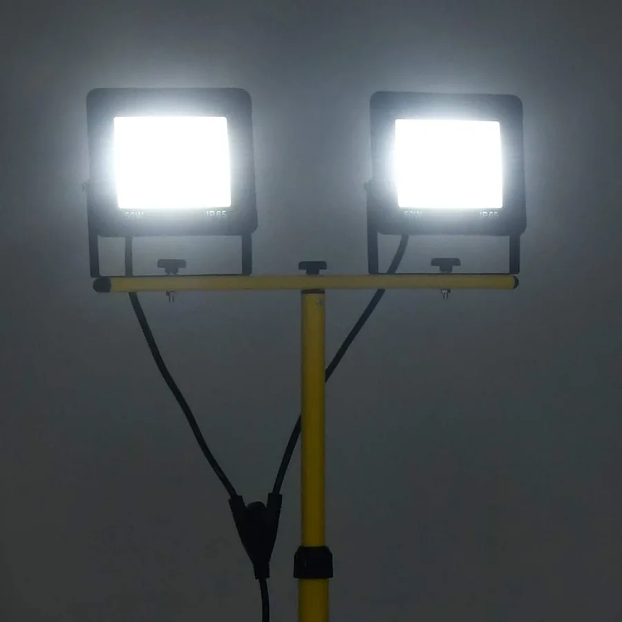 Projecteur à LED avec trépied 2x50 W Blanc froid - 2