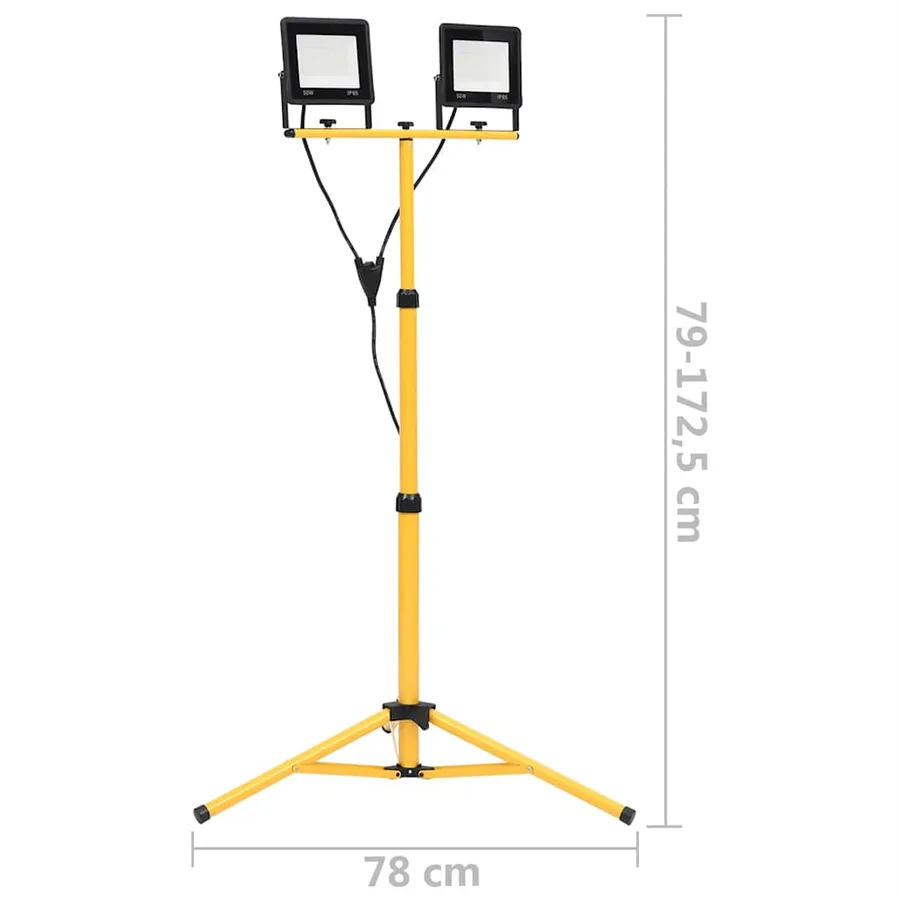 Projecteur à LED avec trépied 2x50 W Blanc froid - 9