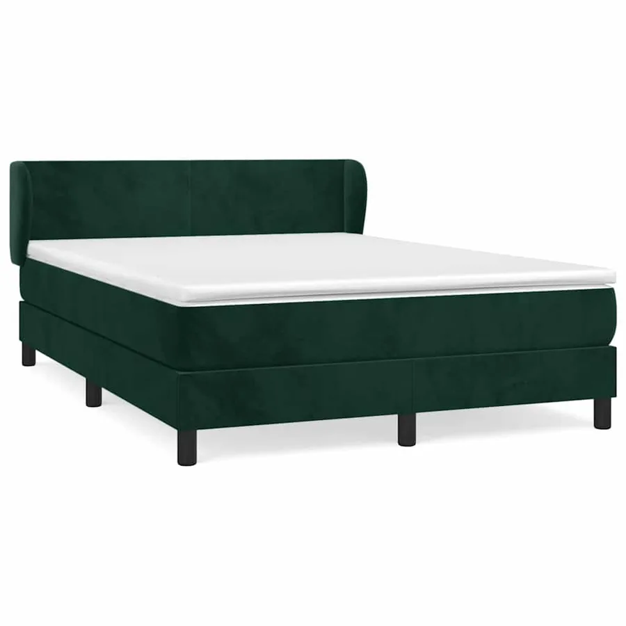 Sommier à lattes de lit et matelas Vert foncé 140x200cm Velours - 2