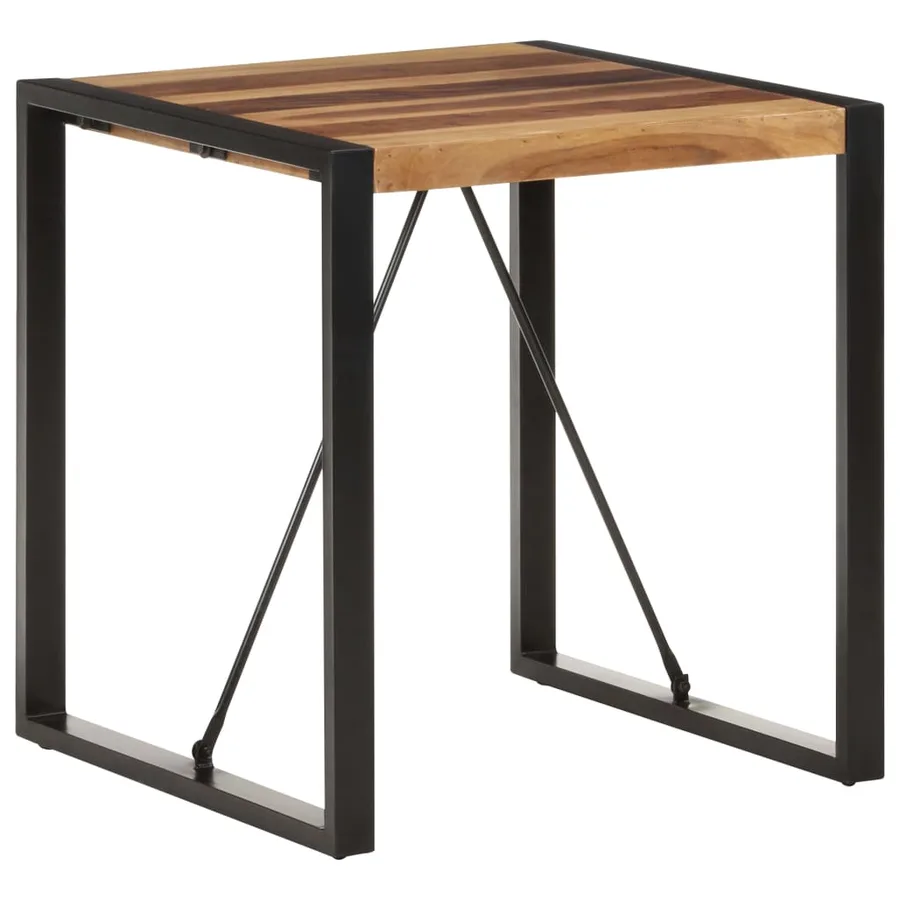 Table à manger 70x70x75 cm Bois d'acacia massif - 8