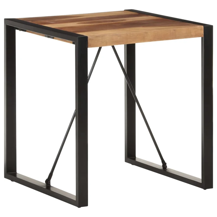Table à manger 70x70x75 cm Bois d'acacia massif - 9