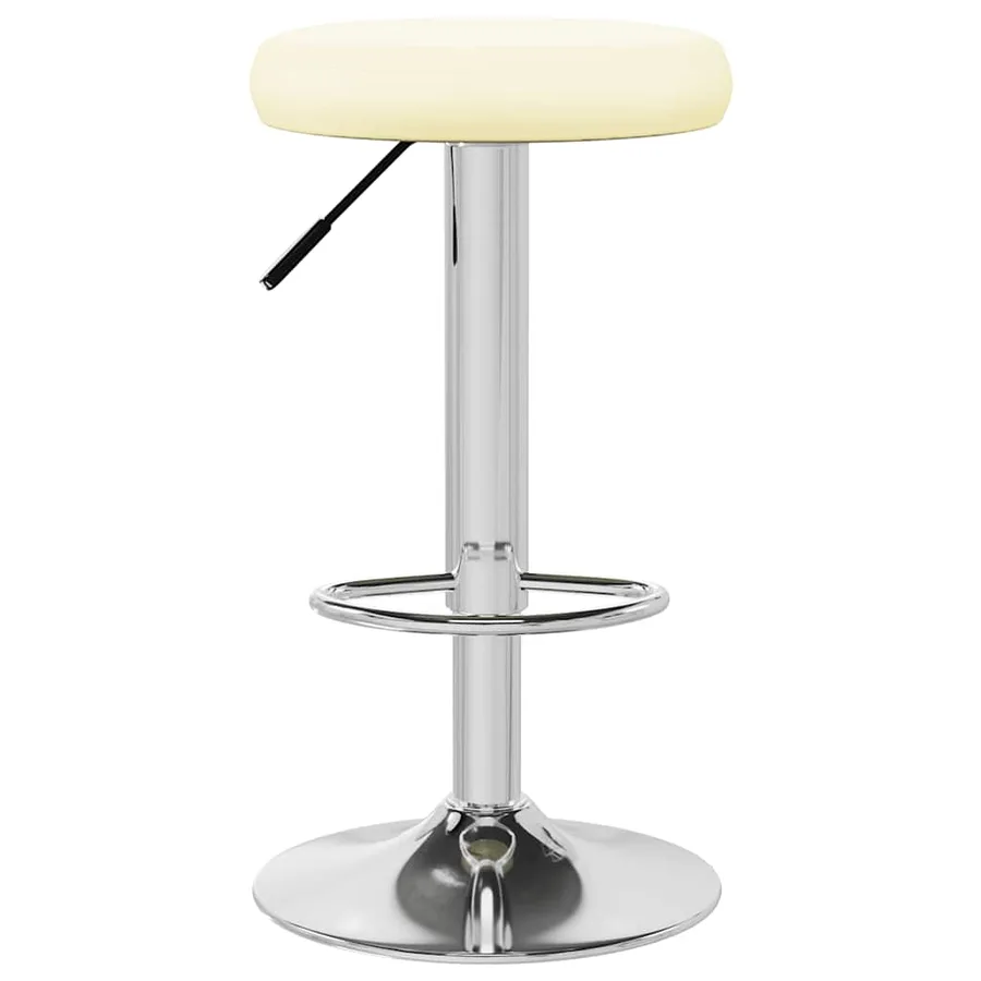 Tabourets de bar lot de 2 crème similicuir - 4
