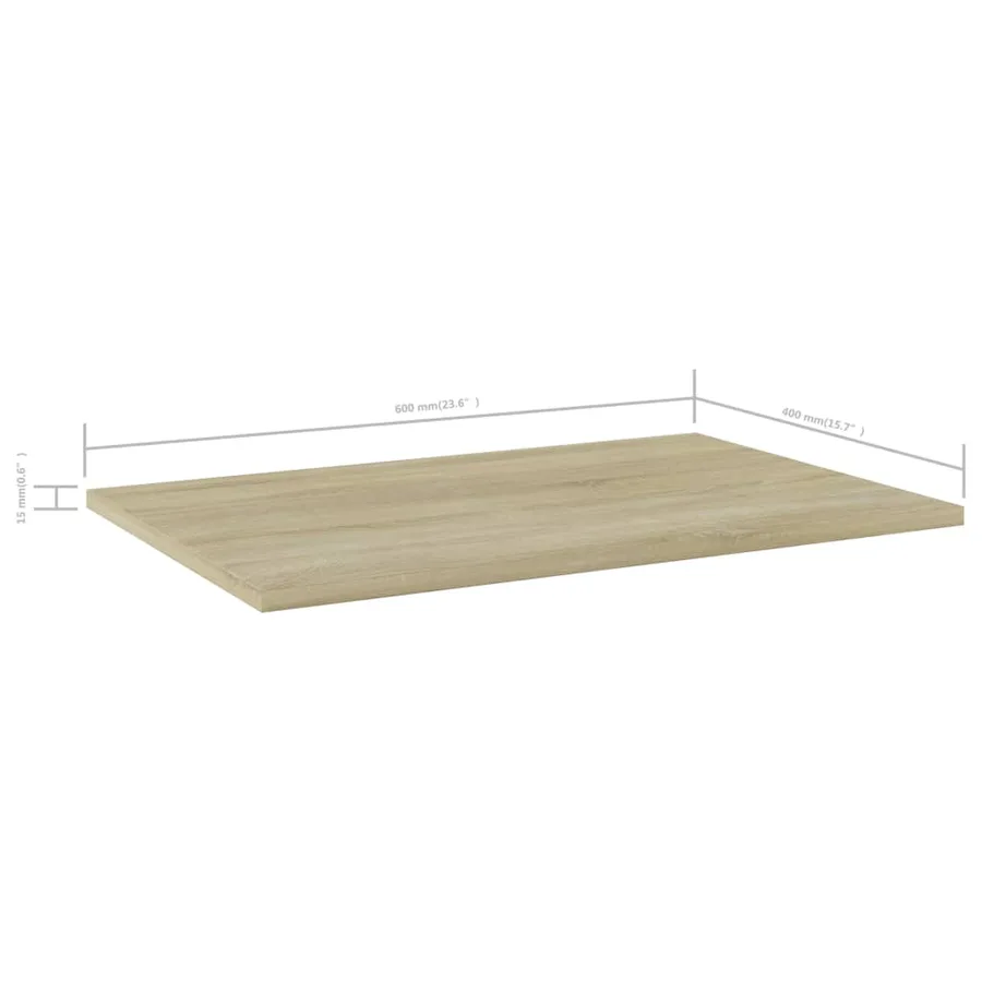 Panneau de bibliothèque 4 pcs chêne sonoma bois d’ingénierie - 5