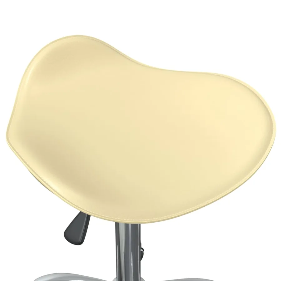 Chaise pivotante de salle à manger Crème Similicuir - 6