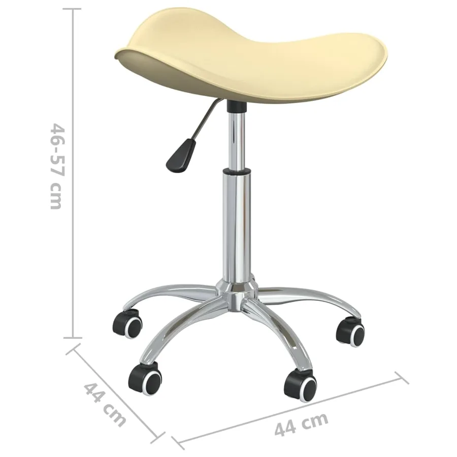Chaise pivotante de salle à manger Crème Similicuir - 8