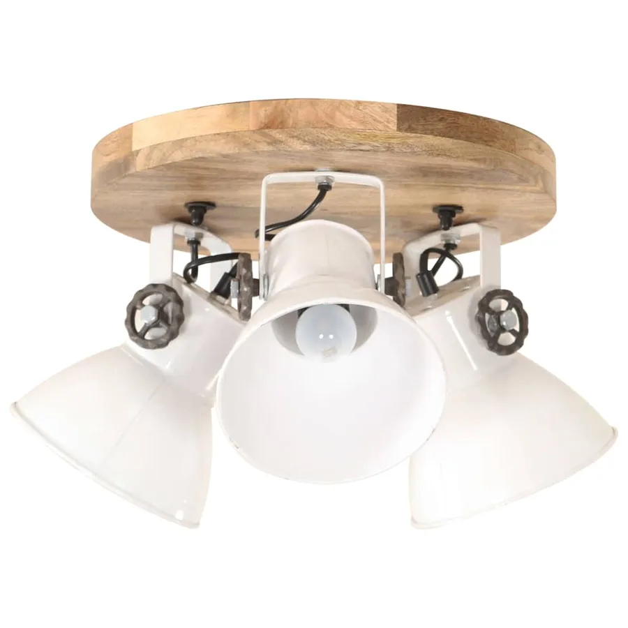 Plafonnier industriel 25 W Blanc 42x27 cm E27 - 2