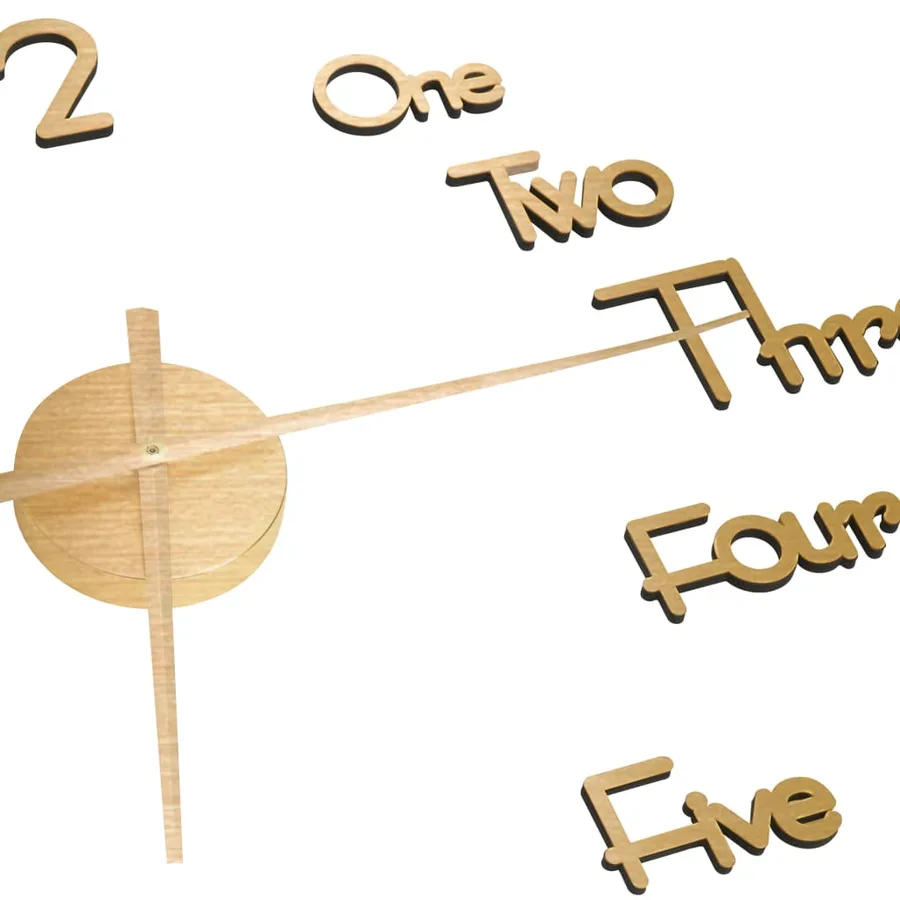 Horloge murale 3D Design moderne Doré 100 cm XXL - 4