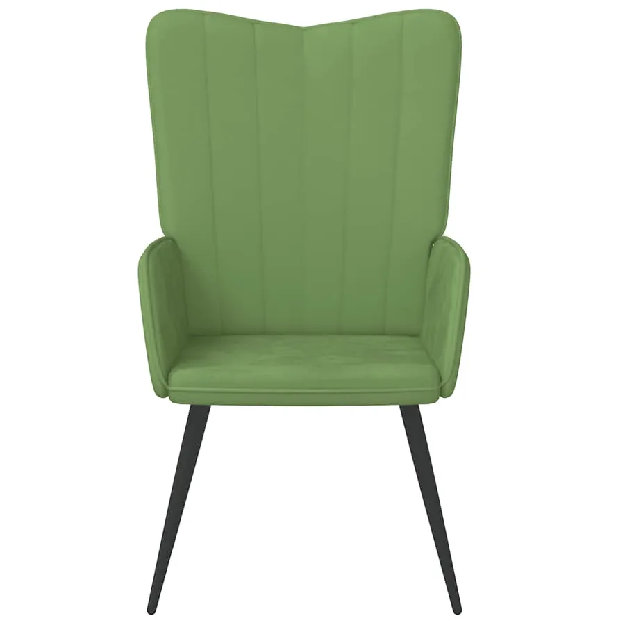 Chaise de relaxation Vert clair Velours - 3