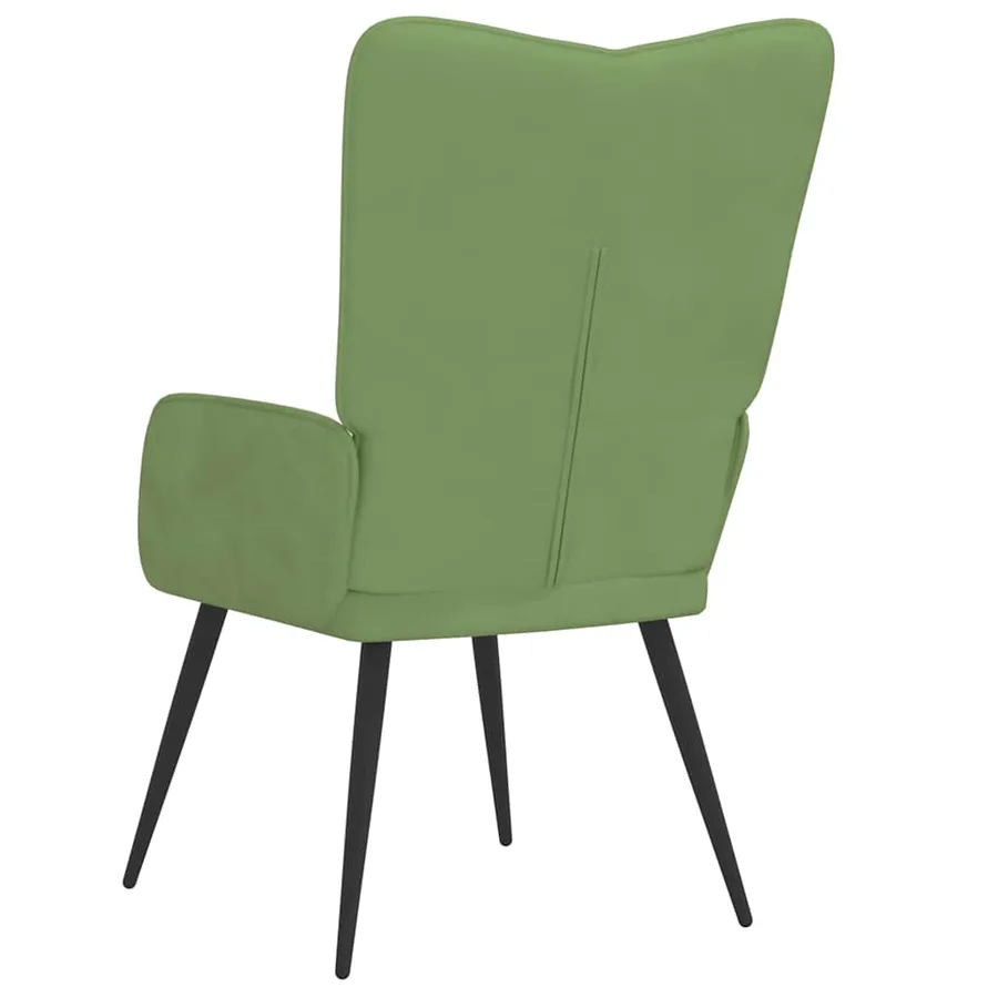 Chaise de relaxation Vert clair Velours - 5