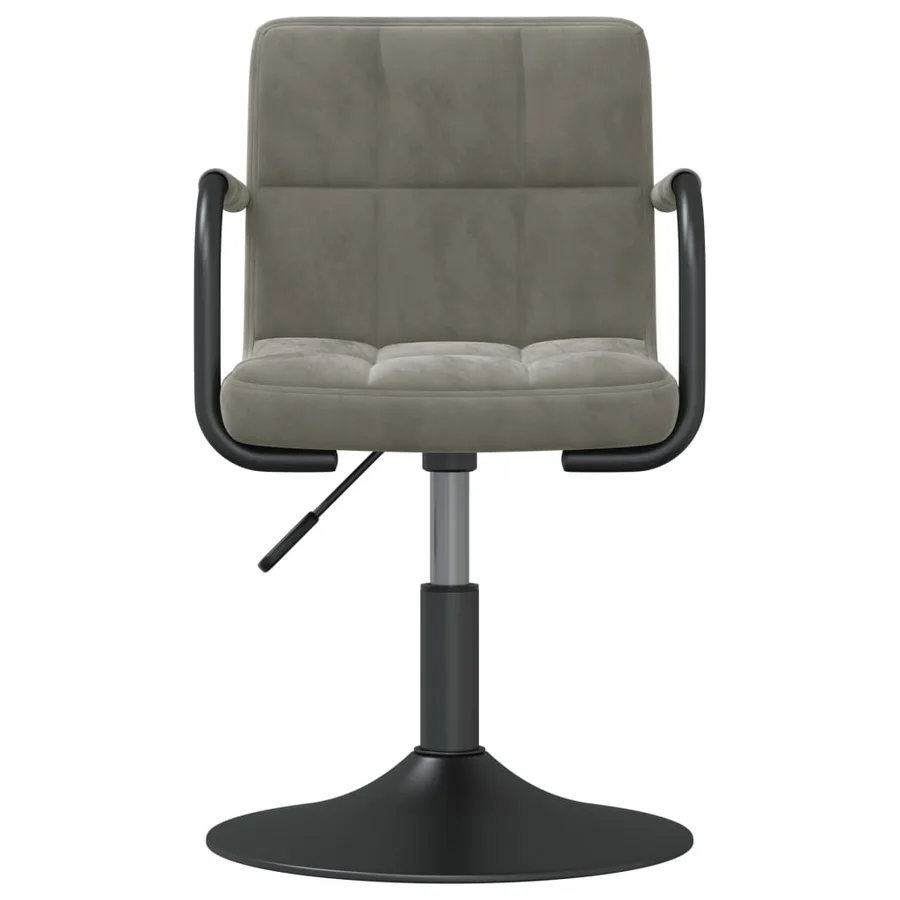 Chaises pivotantes à manger lot de 2 gris clair velours - 4