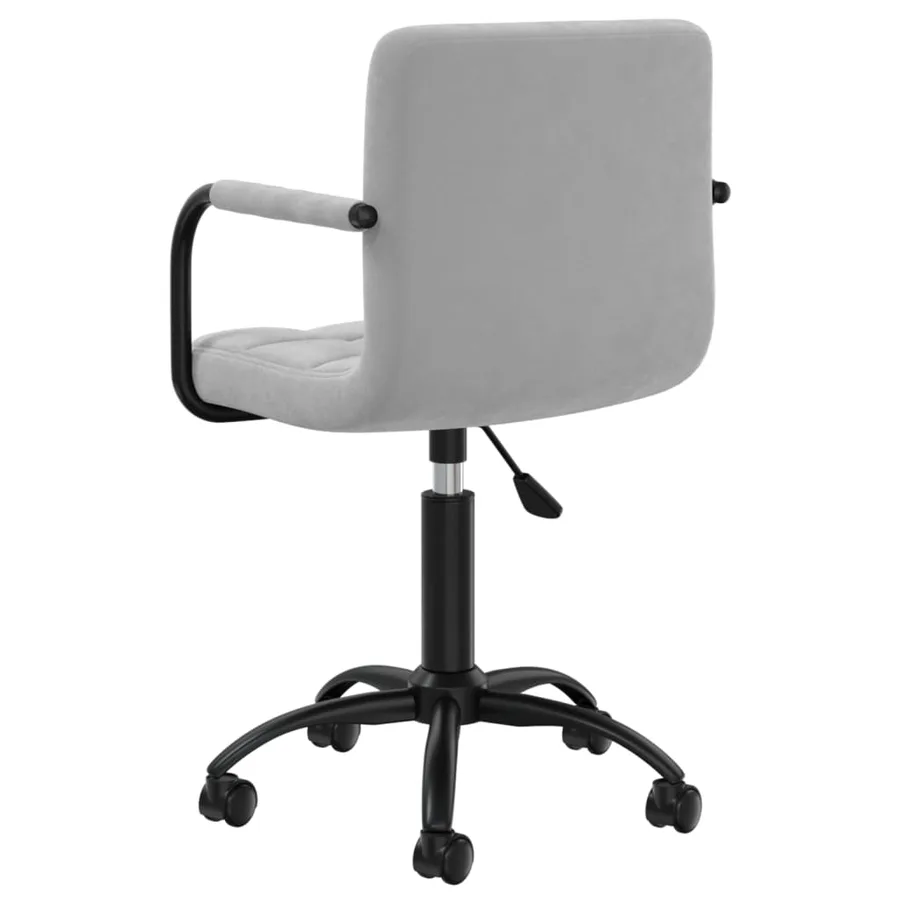 Chaises pivotantes à manger lot de 4 gris clair velours - 5