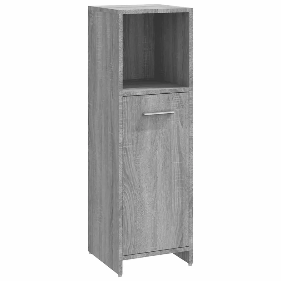 Ensemble de meubles de salle de bain 4 pcs Sonoma gris - 8