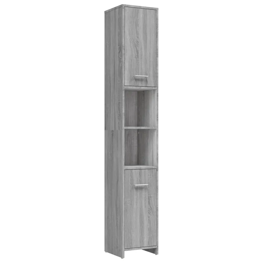 Ensemble de meubles de salle de bain 4 pcs Sonoma gris - 9