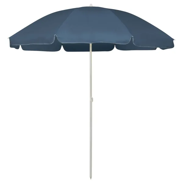 Parasol de plage bleu 240 cm