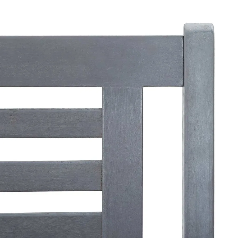 Banc de jardin 2 places avec coussin 120 cm Gris Eucalyptus - 4