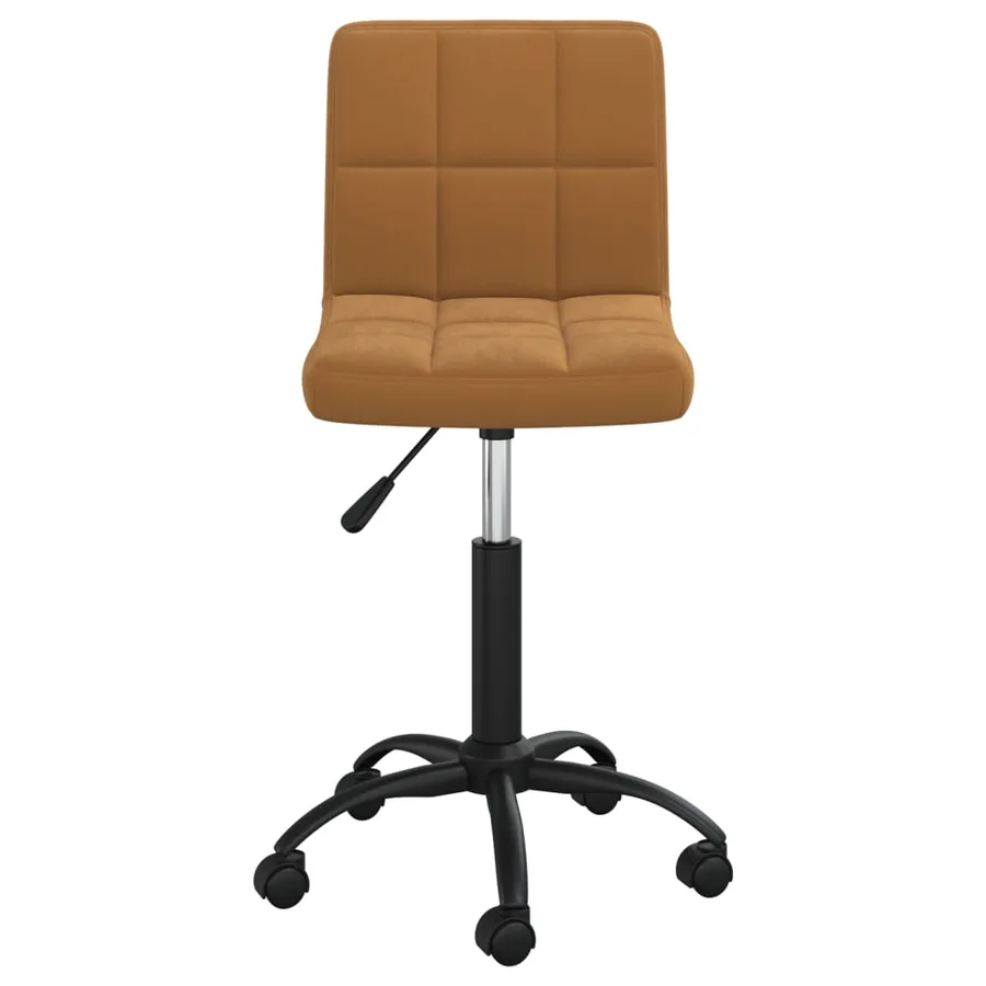 Chaise pivotante de salle à manger Marron Velours - 2