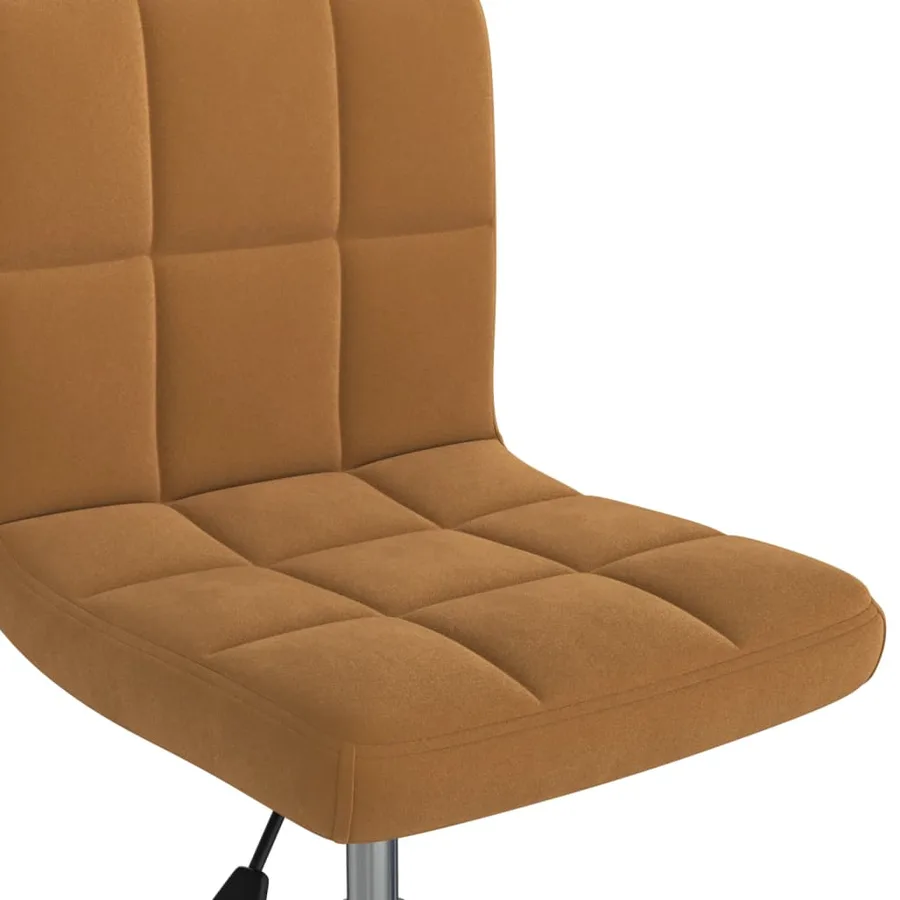 Chaise pivotante de salle à manger Marron Velours - 6