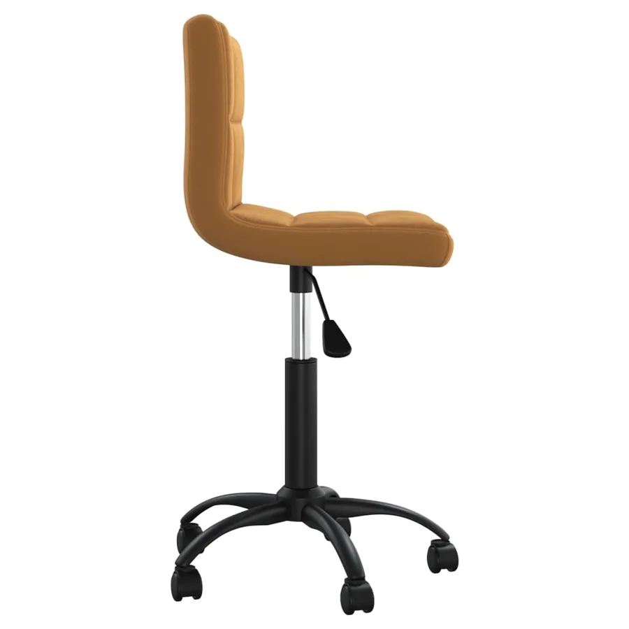 Chaise pivotante de salle à manger Marron Velours - 8