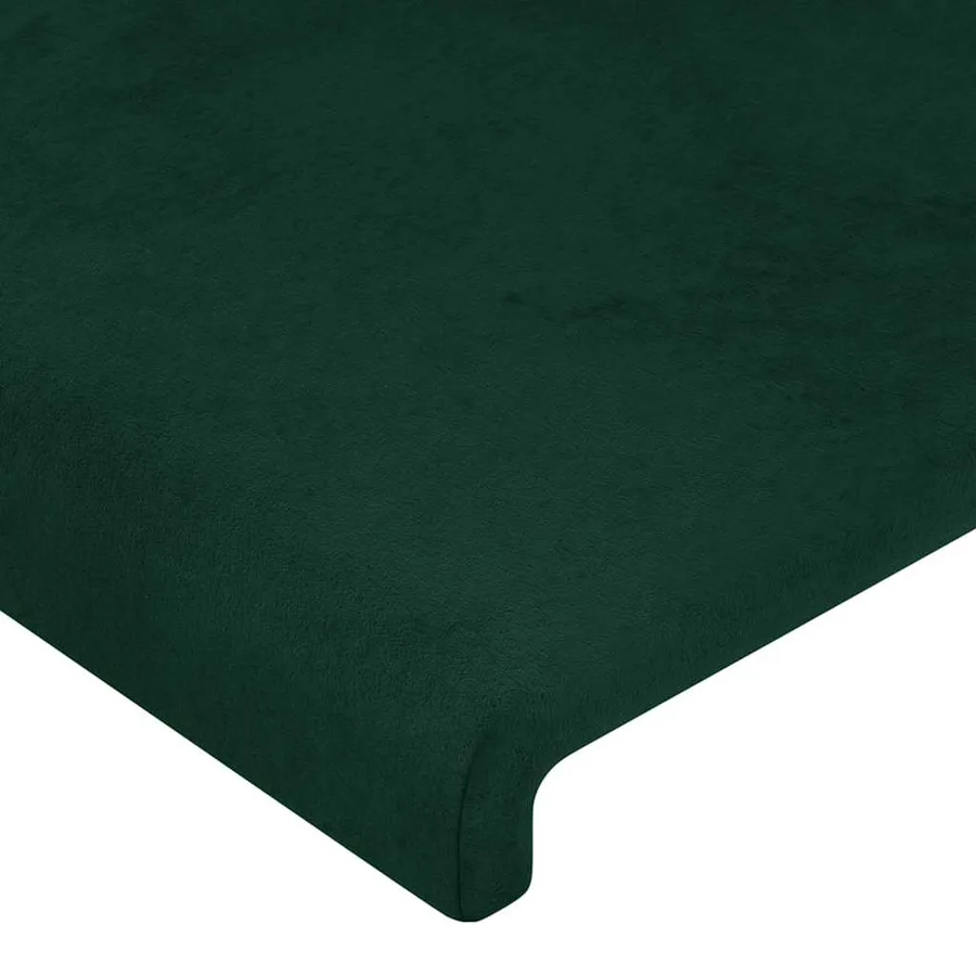 Tête de lit à LED Vert foncé 203x16x118/128 cm Velours - 5