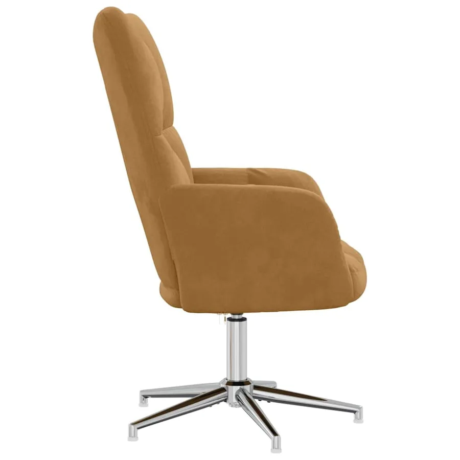 Chaise de relaxation Marron Velours - 4