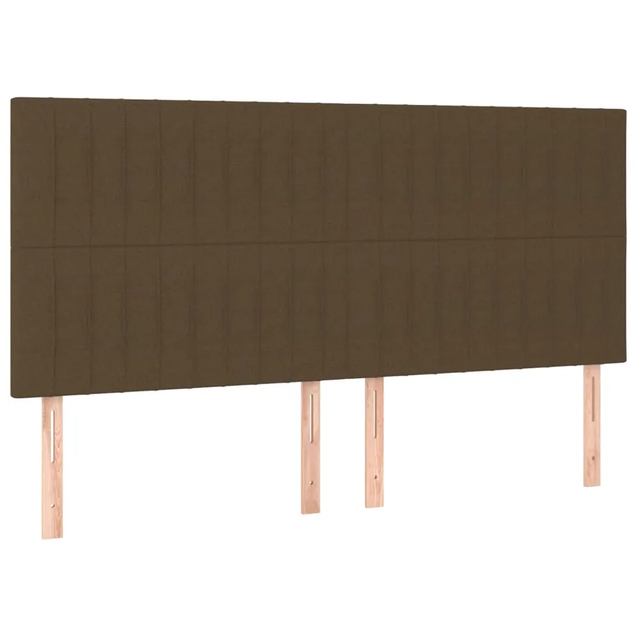 Sommier à lattes de lit matelas et LED Marron foncé 180x200cm - 7