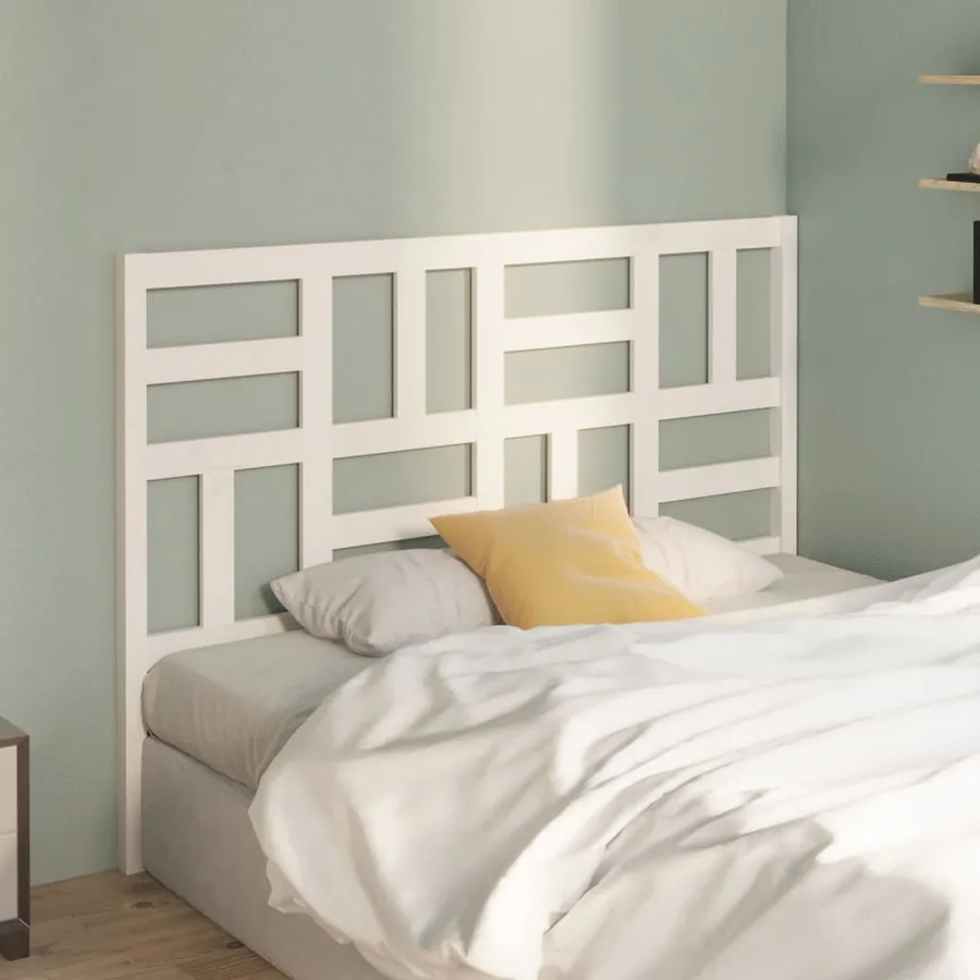 Tête de lit Blanc 156x4x104 cm Bois massif de pin - 3