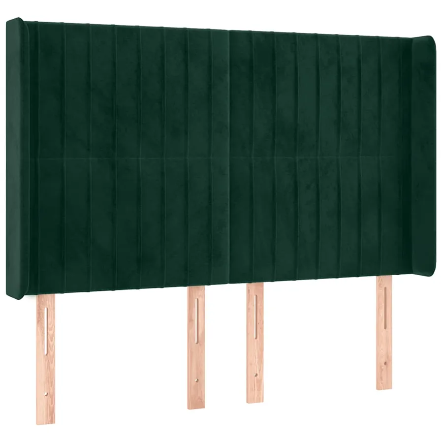 Sommier à lattes de lit matelas et LED Vert foncé 140x200 cm - 7