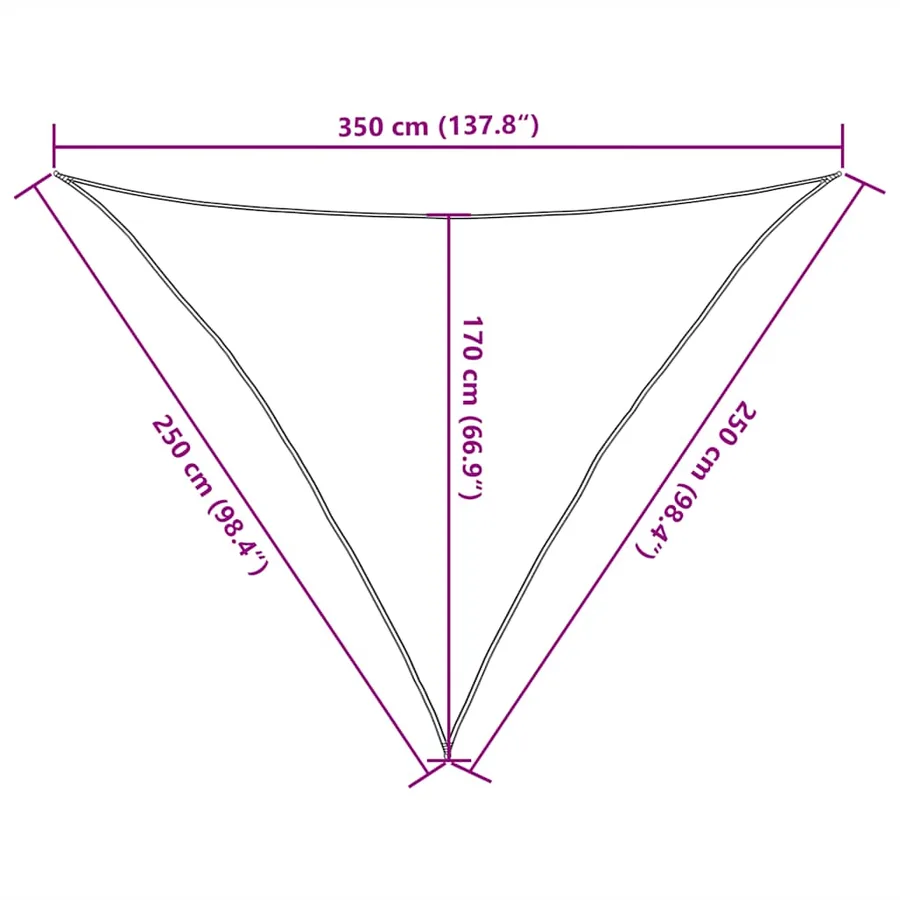Voile d'ombrage 160 g/m² Vert clair 2,5x2,5x3,5 m PEHD - 10
