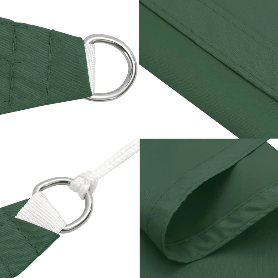 Voile de parasol tissu oxford rectangulaire 6x7 m vert foncé - 5
