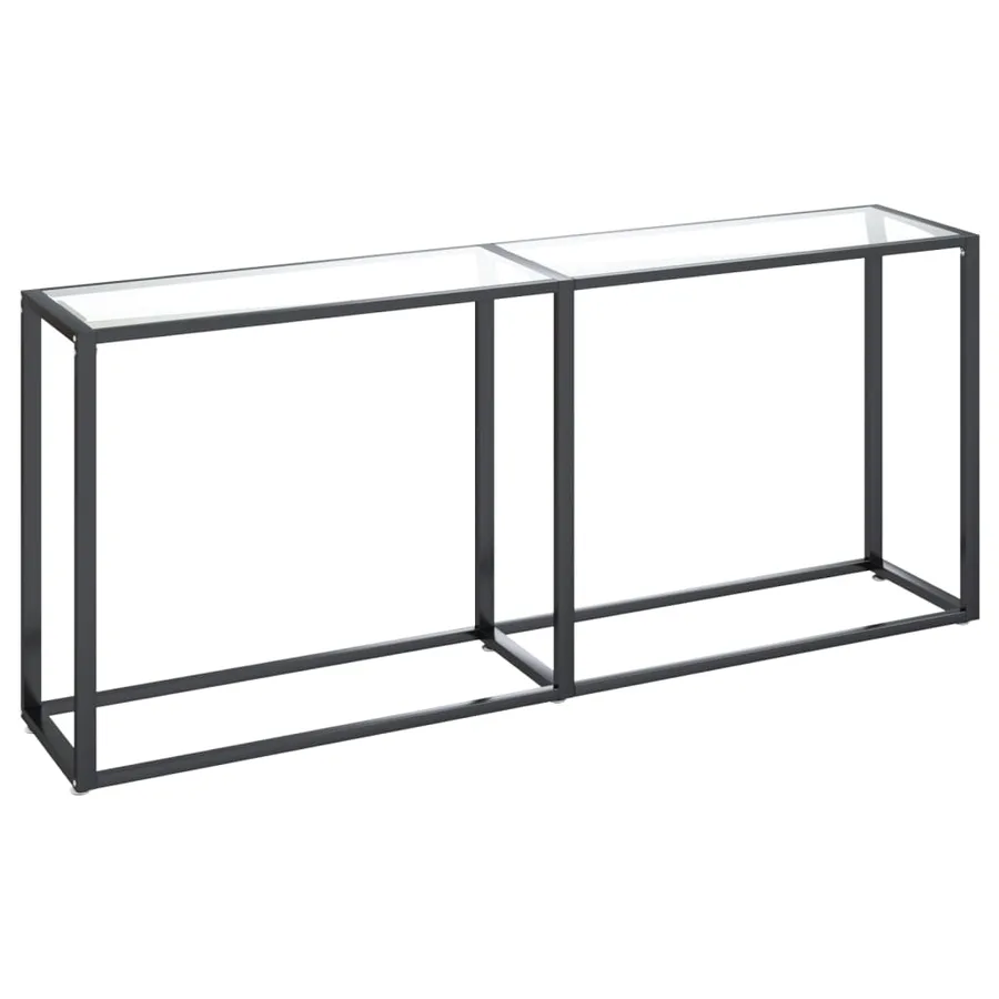 Table console Transparent 180x35x75,5 cm Verre trempé - 2