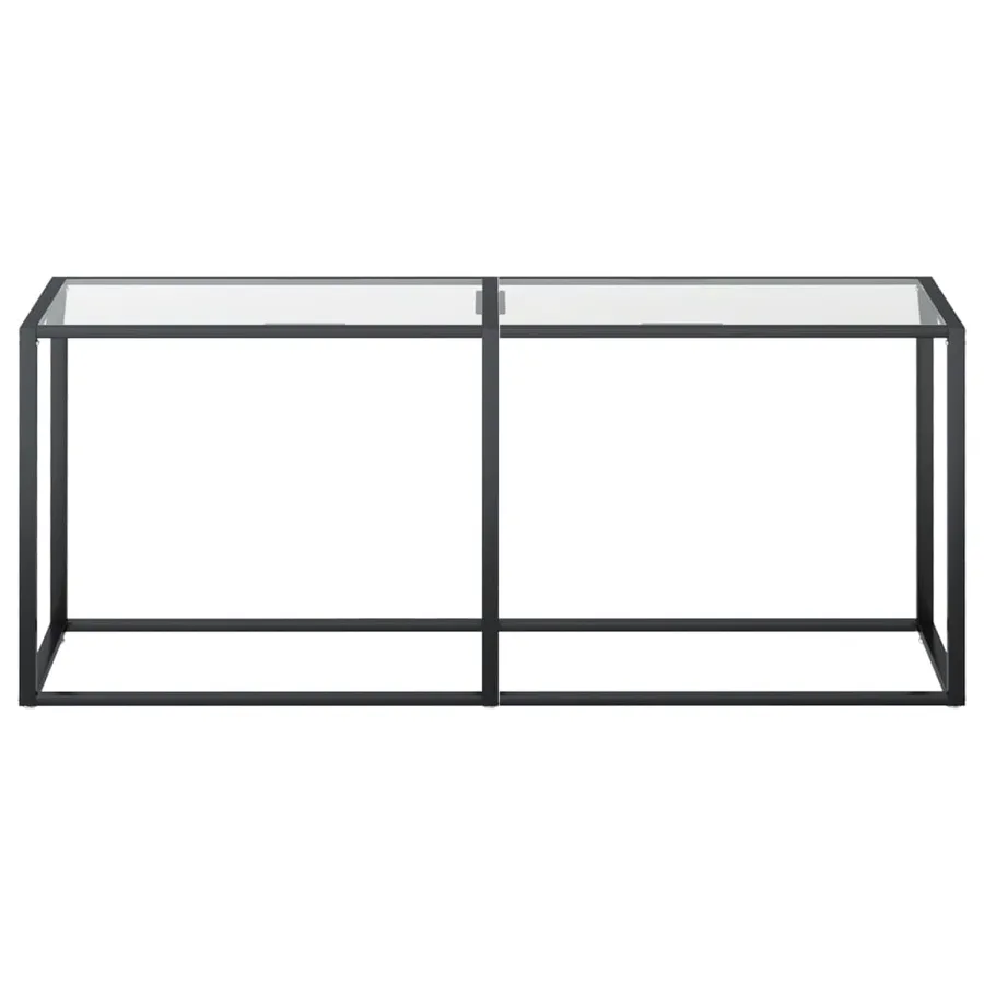 Table console Transparent 180x35x75,5 cm Verre trempé - 3