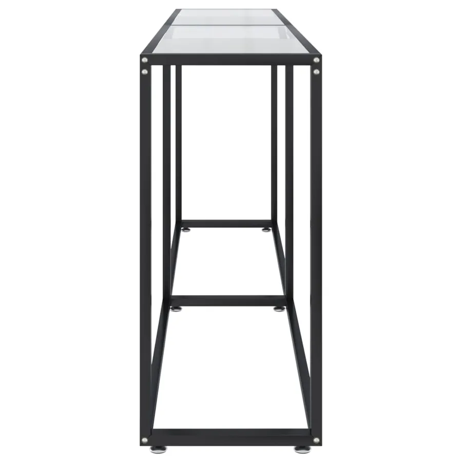 Table console Transparent 180x35x75,5 cm Verre trempé - 4