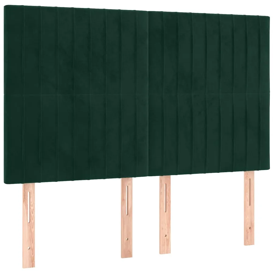 Sommier à lattes de lit et matelas Vert foncé 140x200cm Velours - 6