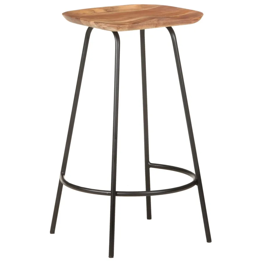 Tabourets de bar lot de 4 bois d'acacia solide - 14