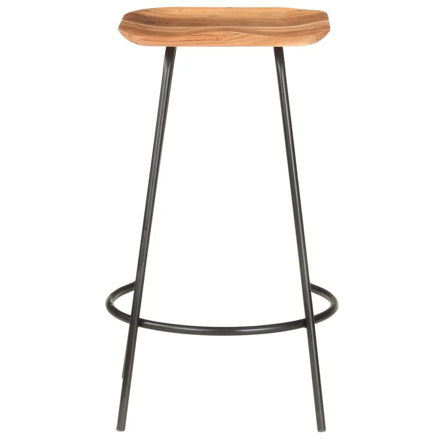 Tabourets de bar lot de 4 bois d'acacia solide - 4