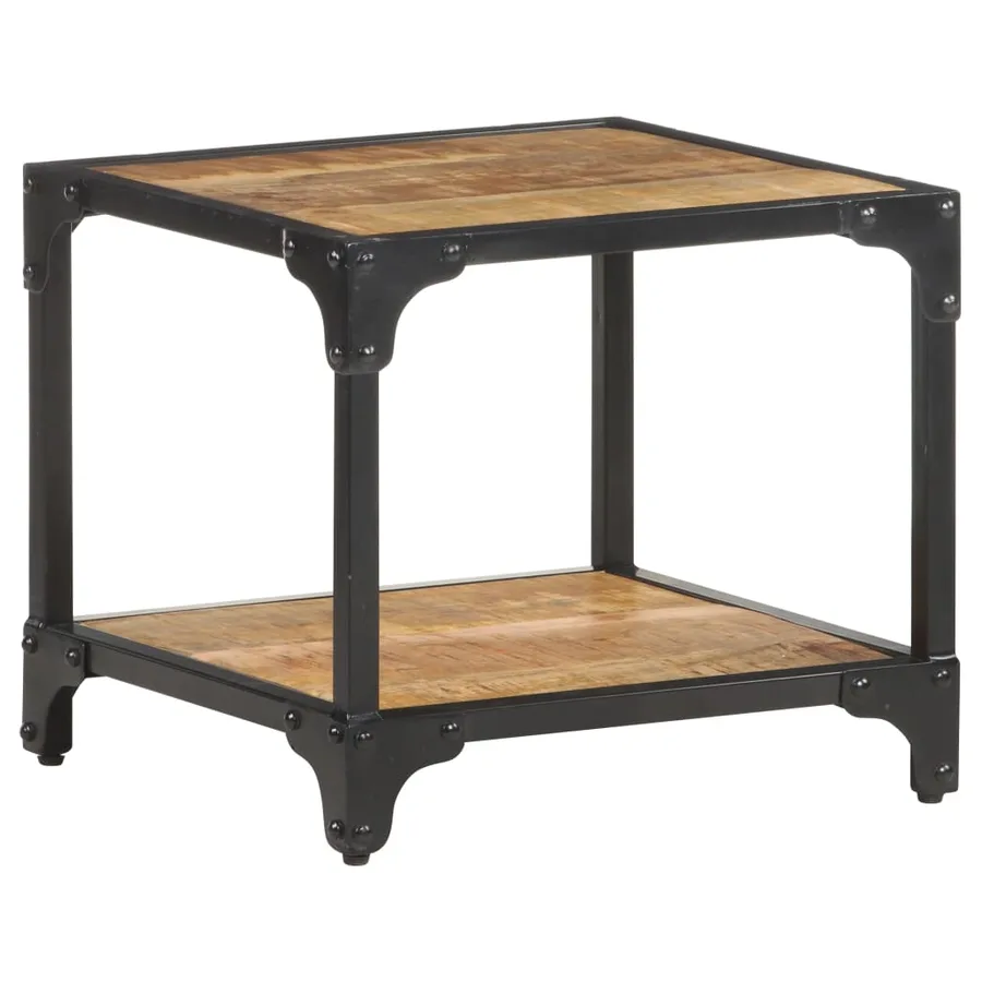 Table basse 40x40x36 cm Bois massif de manguier brut - 7