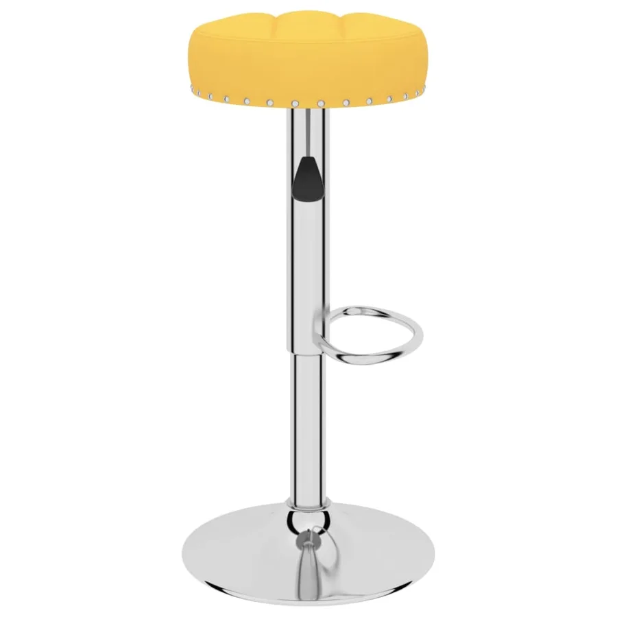 Tabourets de bar lot de 2 jaune moutarde tissu - 4