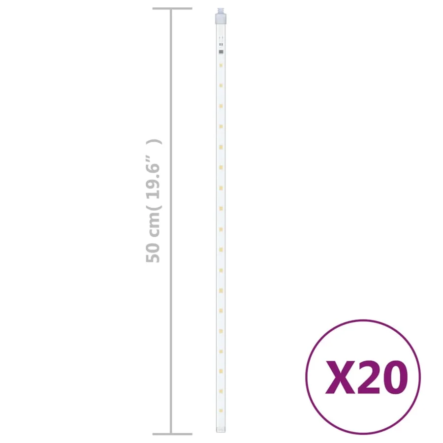 Guirlandes lumineuses 20 pcs 50 cm 720 LED blanc chaud - 5