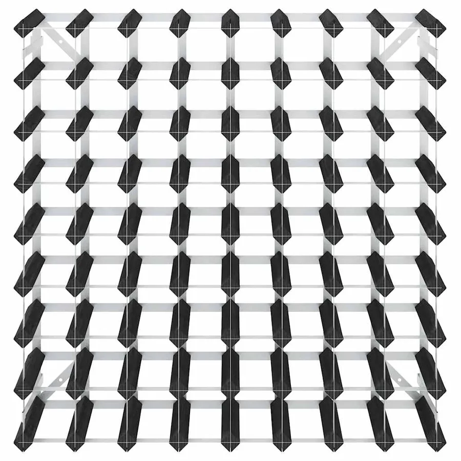 Casier à bouteilles pour 72 bouteilles Noir Bois de pin solide - 5