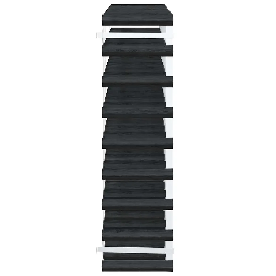 Casier à bouteilles pour 72 bouteilles Noir Bois de pin solide - 6