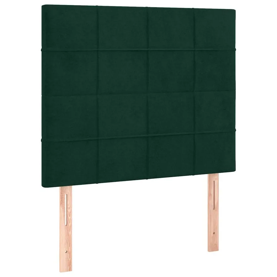 Sommier à lattes de lit avec matelas Vert foncé 100x200 cm - 5