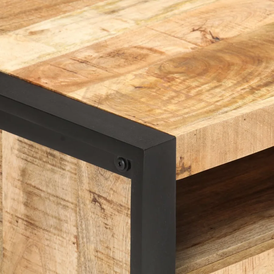 Table basse 100x50x40 cm Bois de manguier brut - 5