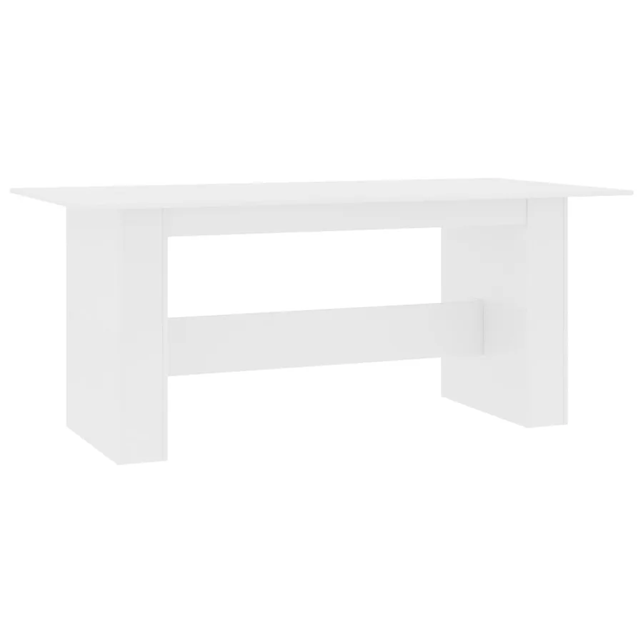 Table à manger Blanc 180x90x76 cm Bois d’ingénierie - 2