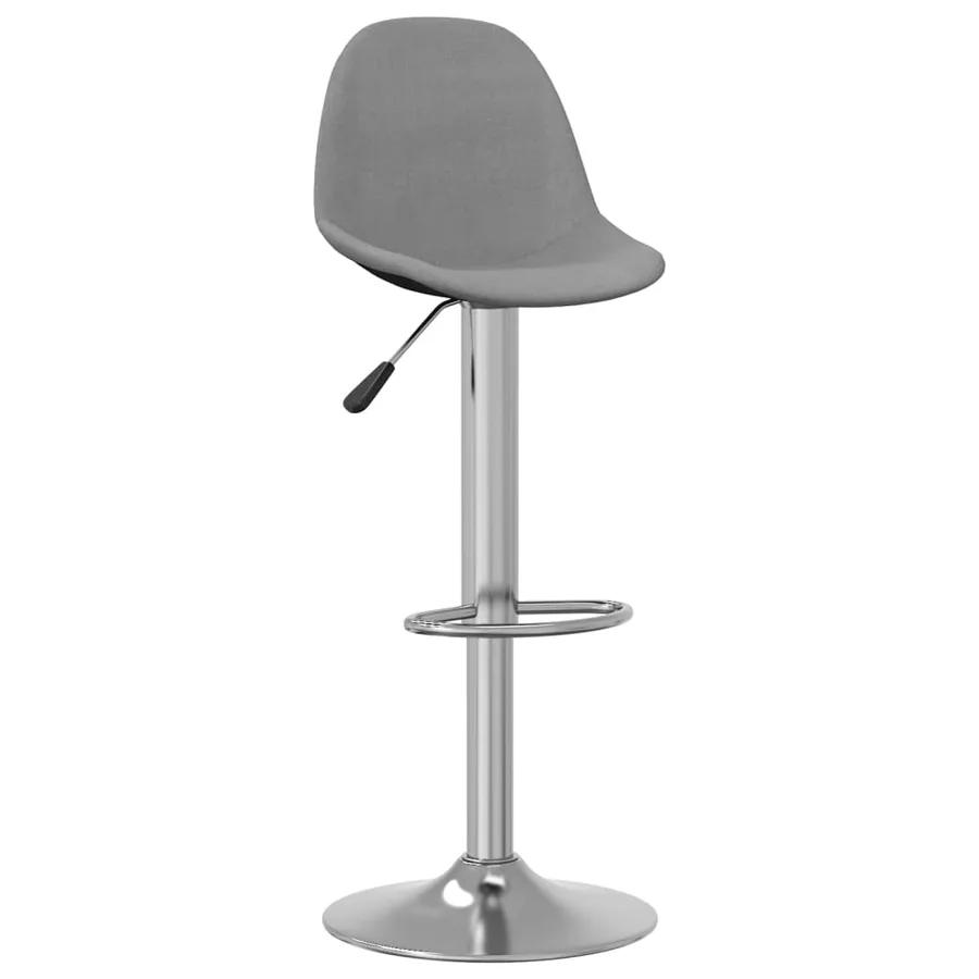 Tabourets de bar lot de 2 gris tissu - 2