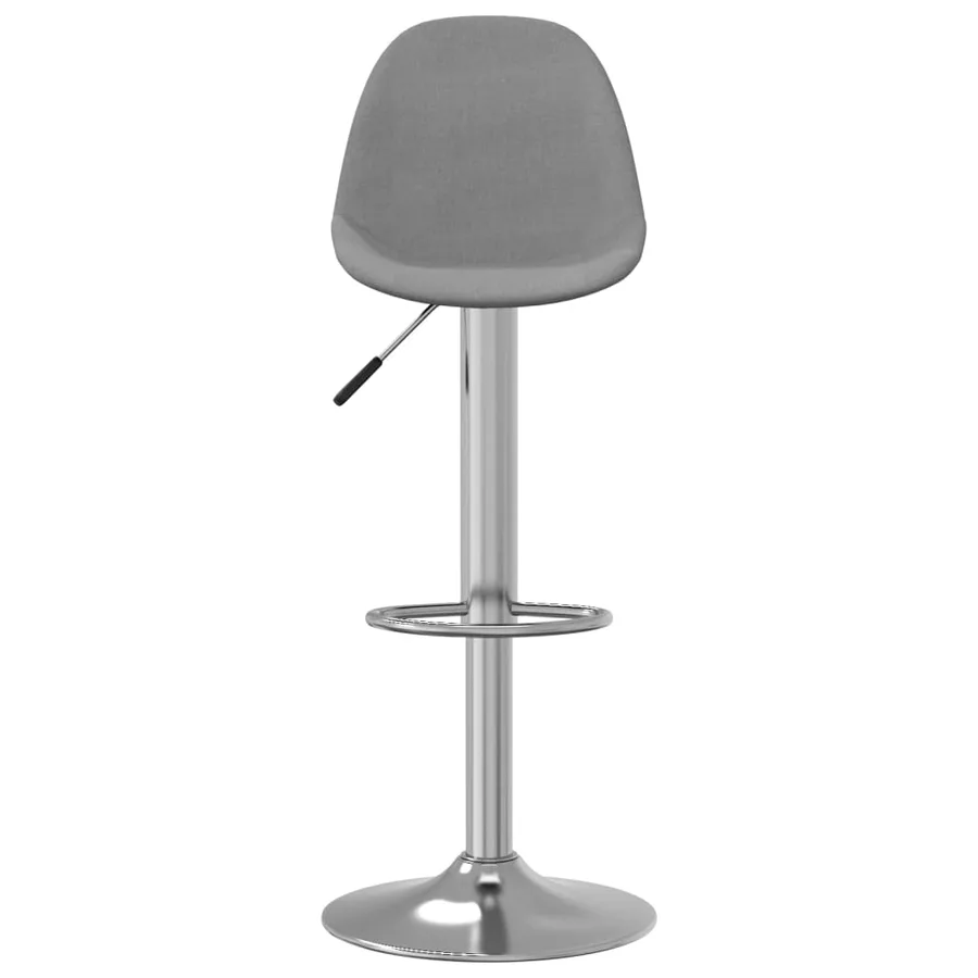 Tabourets de bar lot de 2 gris tissu - 3