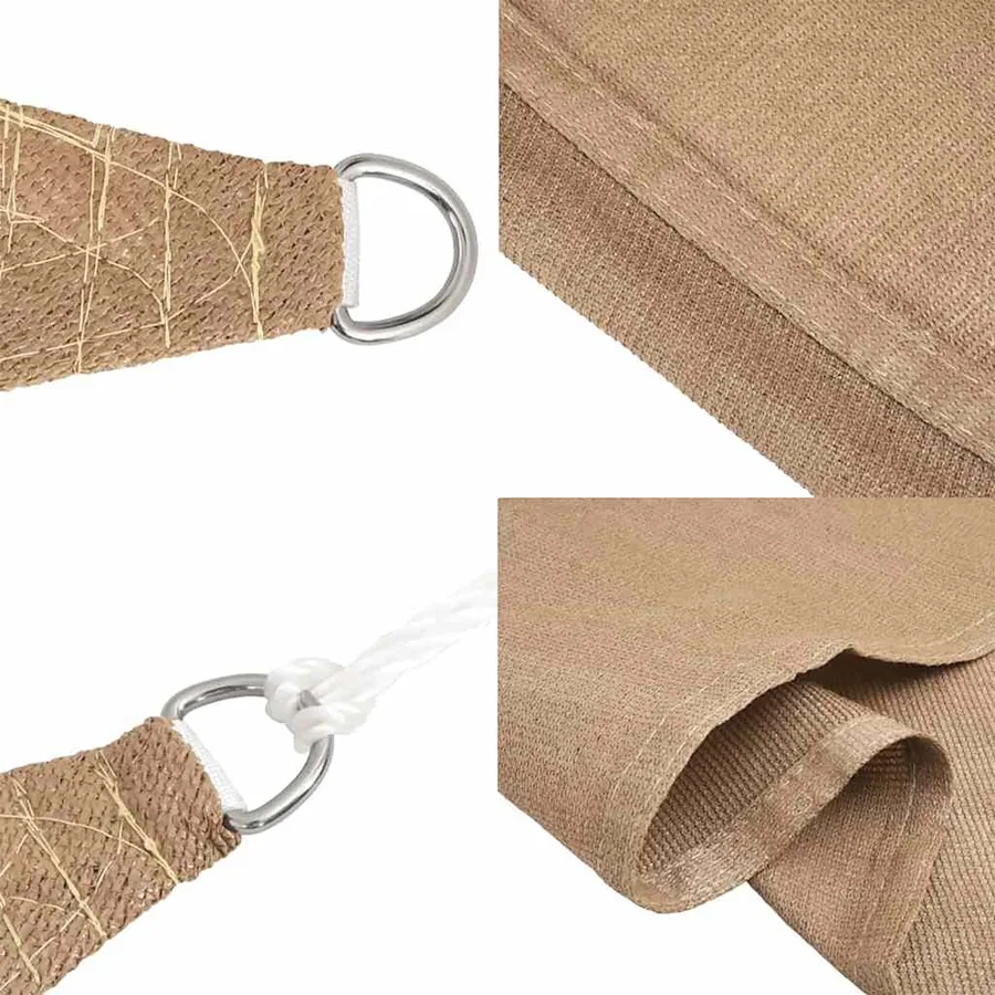 Voile d'ombrage 160 g/m² Taupe 2,5x5 m PEHD - 6