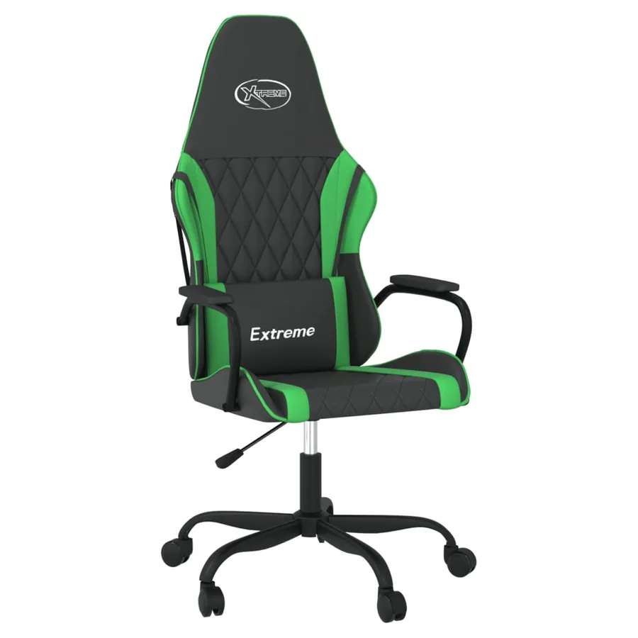 Chaise de jeu de massage Noir et vert Similicuir - 2