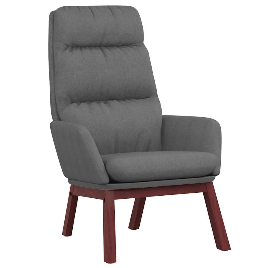 Chaise de relaxation Gris clair Tissu - 2