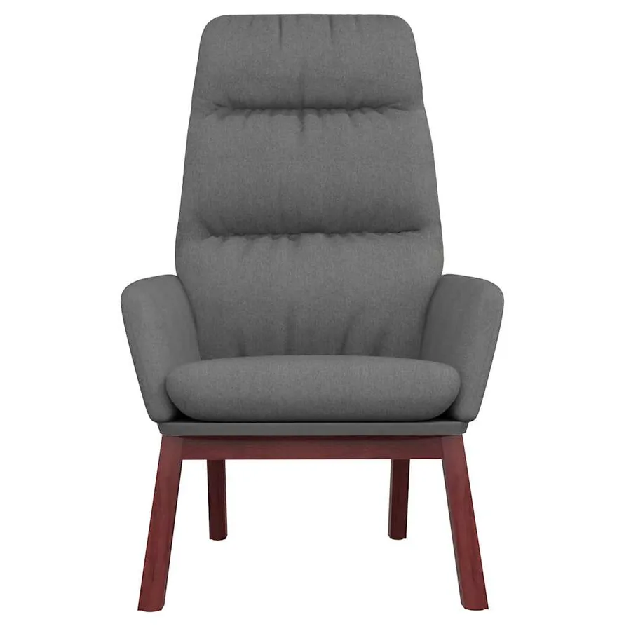 Chaise de relaxation Gris clair Tissu - 3