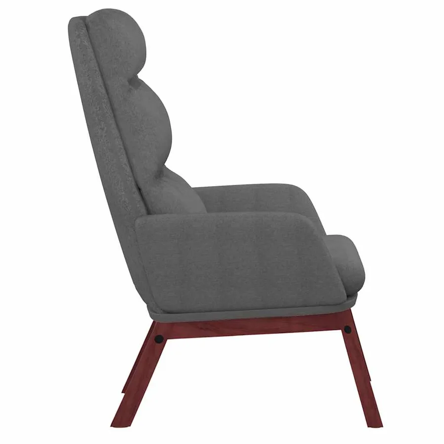 Chaise de relaxation Gris clair Tissu - 4
